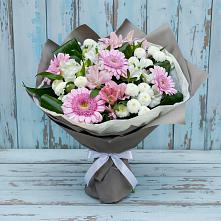 Букет цветов из:  Герберы, Альстромерии и Хризантемы в Лохино