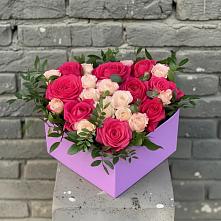 Цветочная композиция из Розы в коробке в Лохино