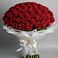 Букет 101 Красная роза Блэк Мэджик в Лохино