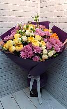 Букет цветов из:  Хризантемы и Розы #REPLACE_PRED# Лохино