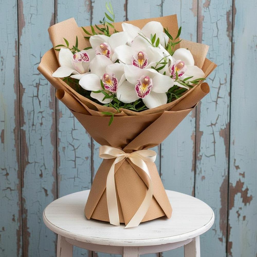 Букет цветов из: Орхидеи и Розы в Лохино