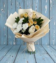 Букет цветов из:  Розы и Хризантемы #REPLACE_PRED# Лохино