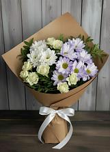 Букет цветов из:  Хризантемы и Розы #REPLACE_PRED# Лохино