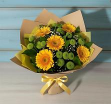 Букет цветов из:  Герберы и Хризантемы в Лохино