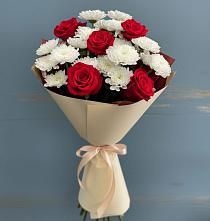 Букет цветов из:  Розы и Хризантемы в Лохино