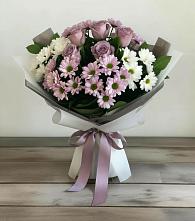 Букет цветов из:  Хризантемы и Розы в Лохино