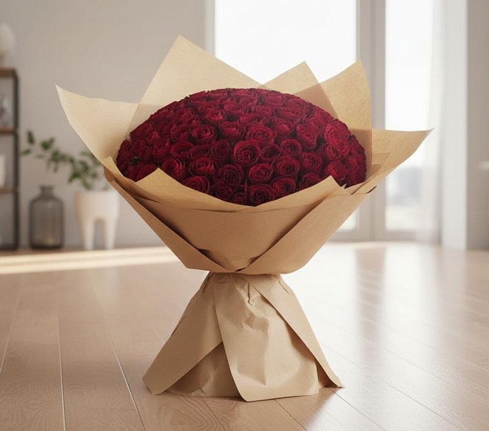 Букет 101 Красная роза в Лохино