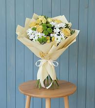 Букет цветов из:  Хризантемы и Розы #REPLACE_PRED# Лохино