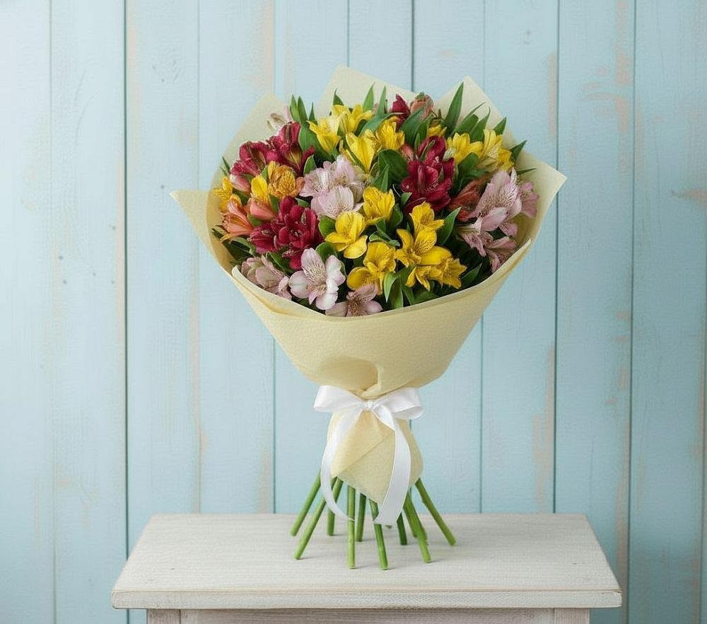 Букет цветов из: Альстромерии в Лохино