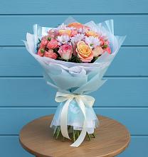 Букет цветов из:  Хризантемы и Розы в Лохино