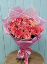 Букет 15 Розовых роз Равель в Лохино