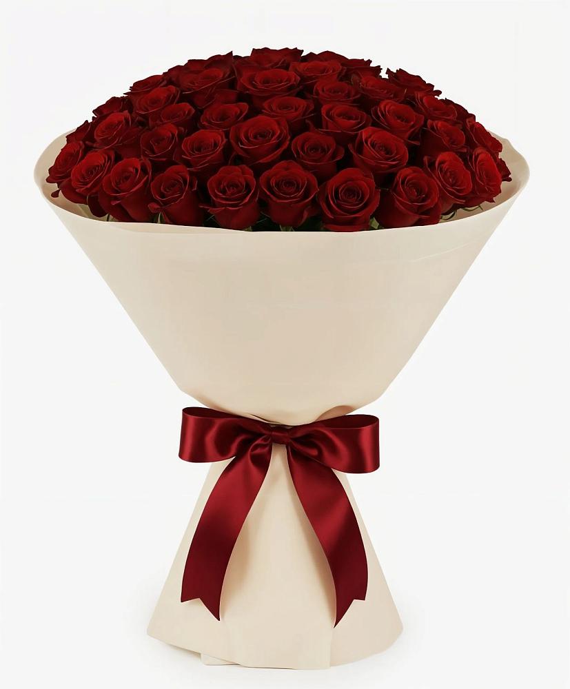 Букет 101 Бордовая роза Блэк Бакарра в Лохино